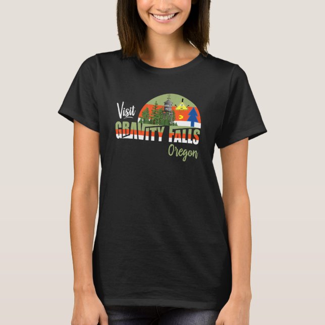 Camiseta Visite Gravity Falls Oregon Hogar Del Misterio Sh (Anverso)