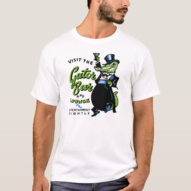 Camiseta Visite la barra del cocodrilo y gandulee (Anverso)
