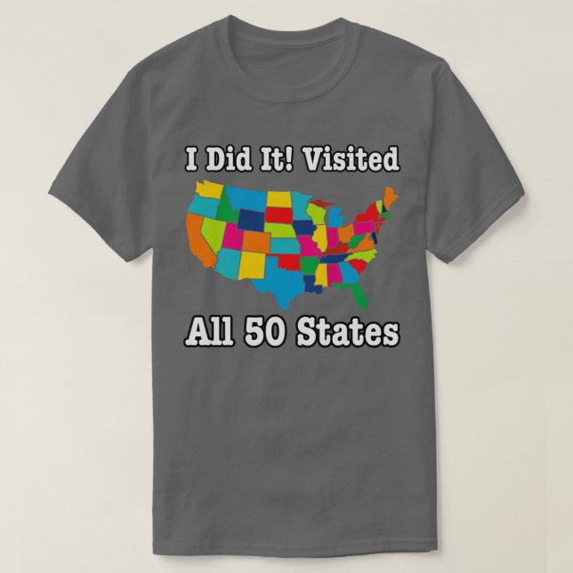 Camiseta Visitó los 50 Estados Unidos (Diseño del anverso)