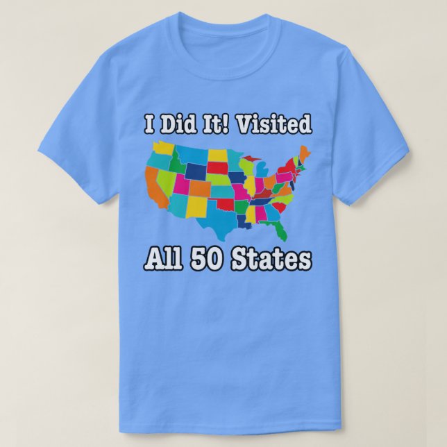 Camiseta Visitó los 50 Estados Unidos (Diseño del anverso)