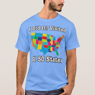 Camiseta Visitó los 50 Estados Unidos