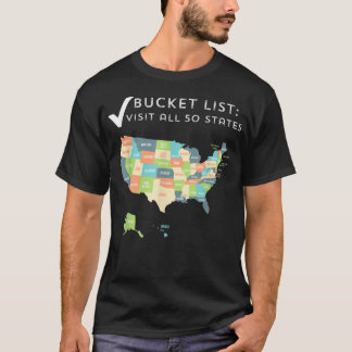 Camiseta Visitó todos los regalos de mapas de EE.UU. de la