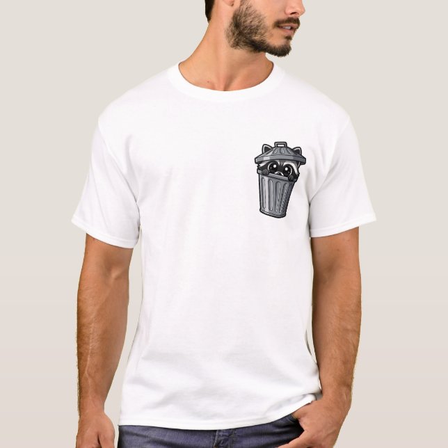 Camiseta Vislumbre de Mapache Basurero (Anverso)