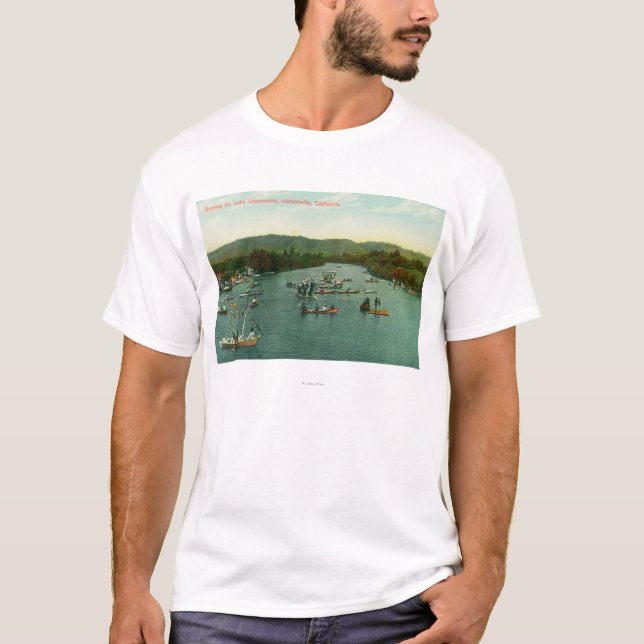 Camiseta Vista aérea de barcos en el lago Watsonville (Anverso)
