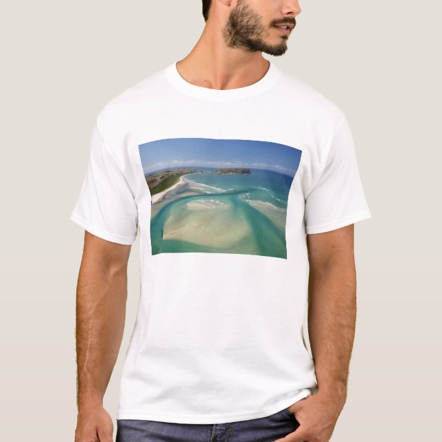 Camiseta Vista aérea de estuario, bahía de Sawyer, Stanley  (Anverso)