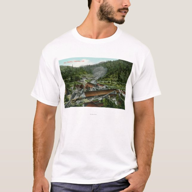 Camiseta Vista aérea de la caja FactoryLamoine, CA (Anverso)