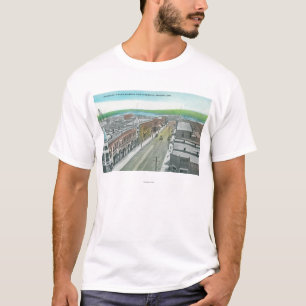 Camiseta Vista aérea de la calle y del río Snake del esta