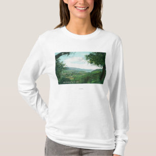 Camiseta Vista aérea de la ciudad de las colinas