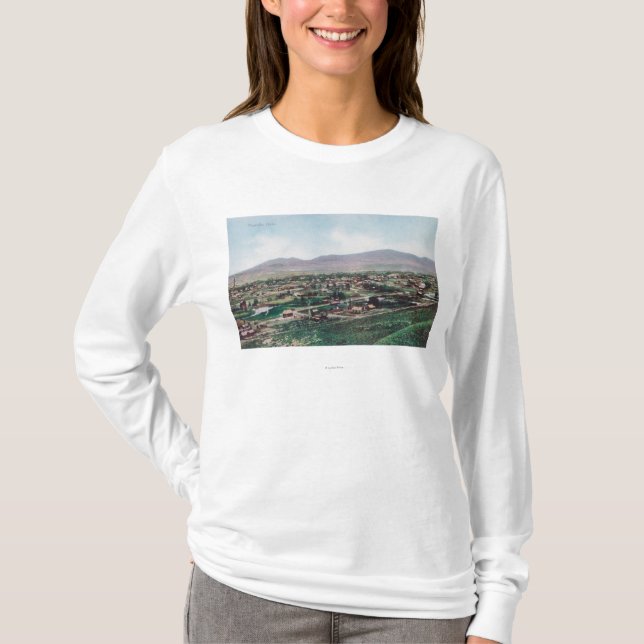 Camiseta Vista aérea de la ciudad de las colinas (Anverso)