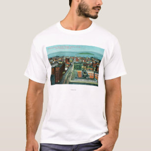 Camiseta Vista aérea de la ciudad del edificio de la