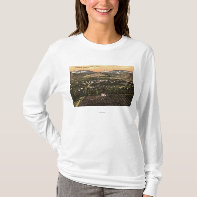 Camiseta Vista aérea de la ciudad y del valle (Anverso)