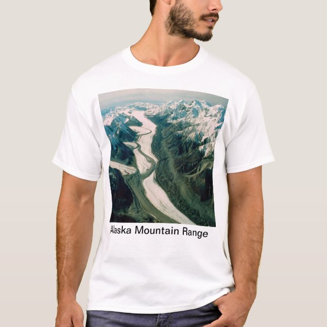 Camiseta Vista aérea de la cordillera de Alaska (Anverso)