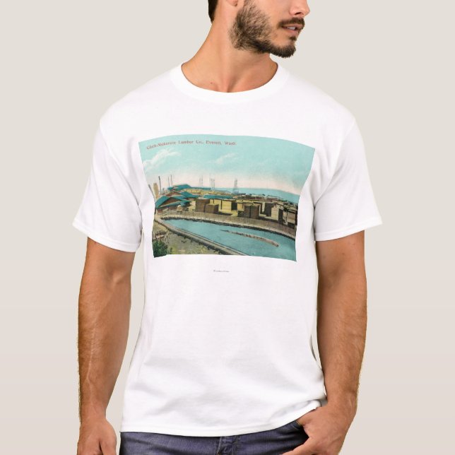 Camiseta Vista aérea de la madera de construcción Co de (Anverso)