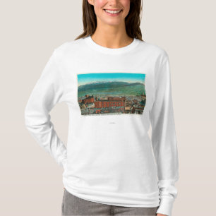 Camiseta Vista aérea de la montaña de la ciudad y de la