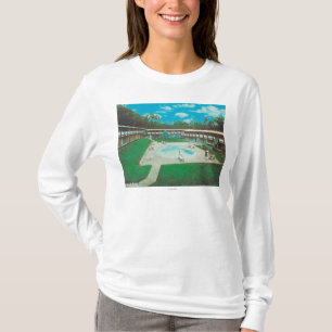 Camiseta Vista aérea de la piscina de oro del centro