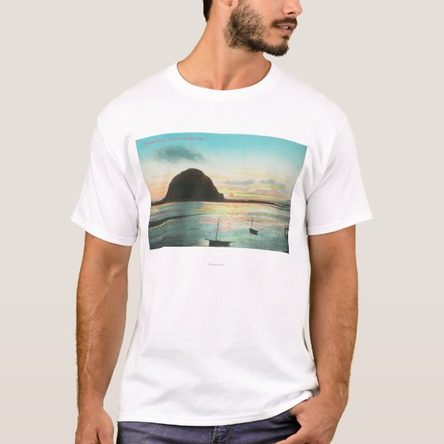 Camiseta Vista aérea de la roca del nuevo día y de la bahía (Anverso)