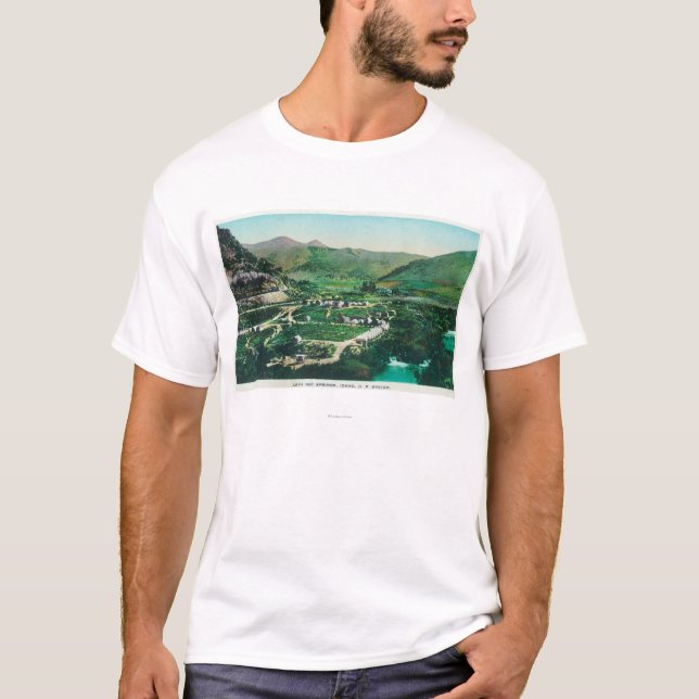 Camiseta Vista aérea de las aguas termales de SpringsLava, (Anverso)