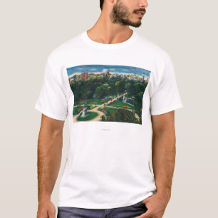 Camiseta Vista aérea de los jardines públicos, Beacon Hill