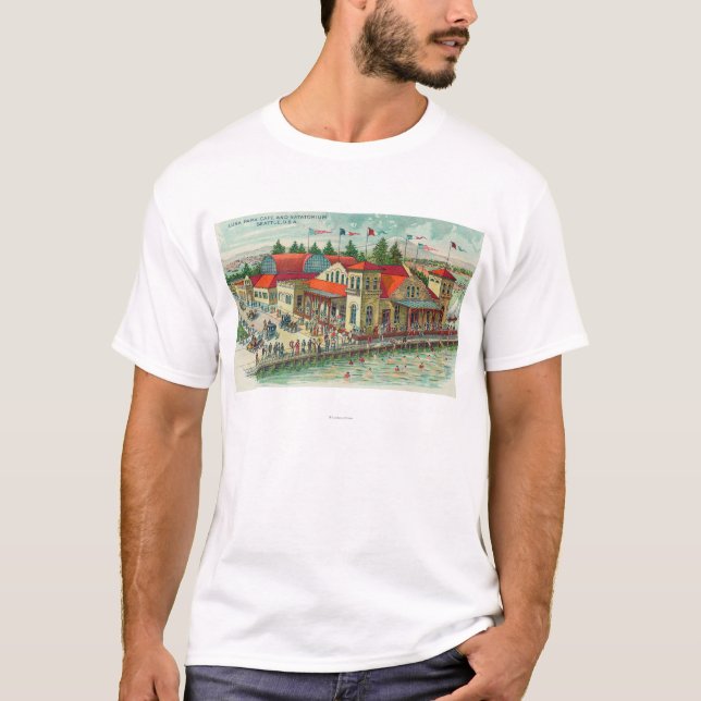 Camiseta Vista aérea de Luna Park Caf� y Natatorium (Anverso)