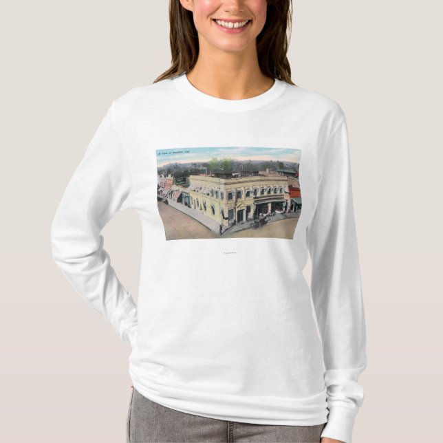 Camiseta Vista aérea de una esquina de calle de Hanford (Anverso)