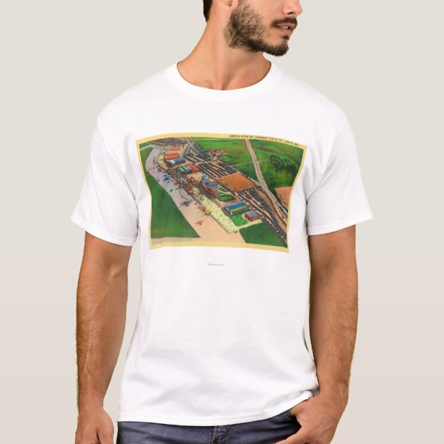 Camiseta Vista aérea del aire FieldSt de Lamberto. Louis, (Anverso)