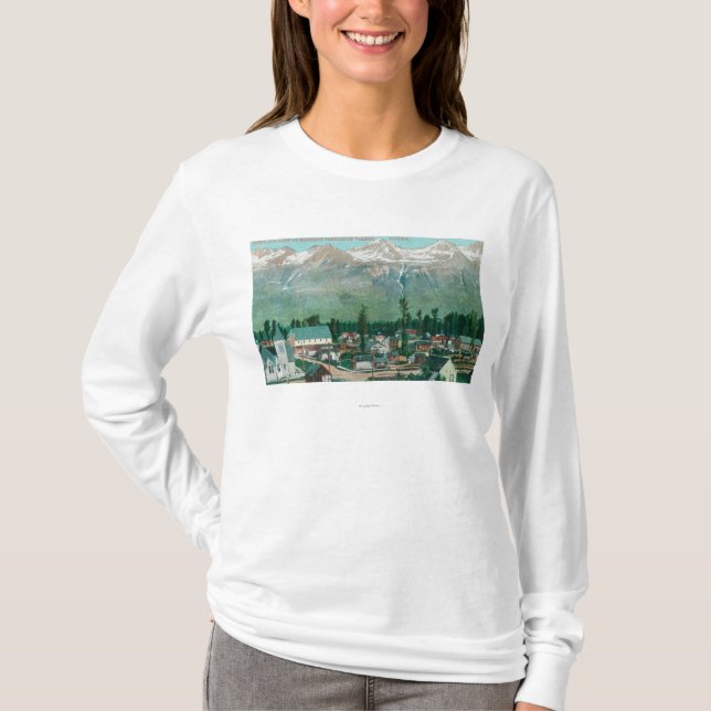 Camiseta Vista aérea del área residente de la ciudad (Anverso)
