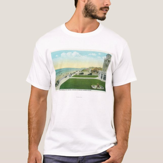 Camiseta Vista aérea del BoardwalkSeaside, O (Anverso)