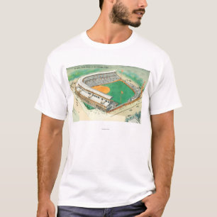 Camiseta Vista aérea del campo # de 3Chicago, IL de Wrigley