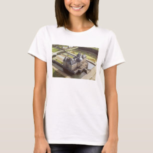 Camiseta Vista aérea del castillo francés, diseñada para