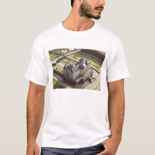 Camiseta Vista aérea del castillo francés, diseñada para