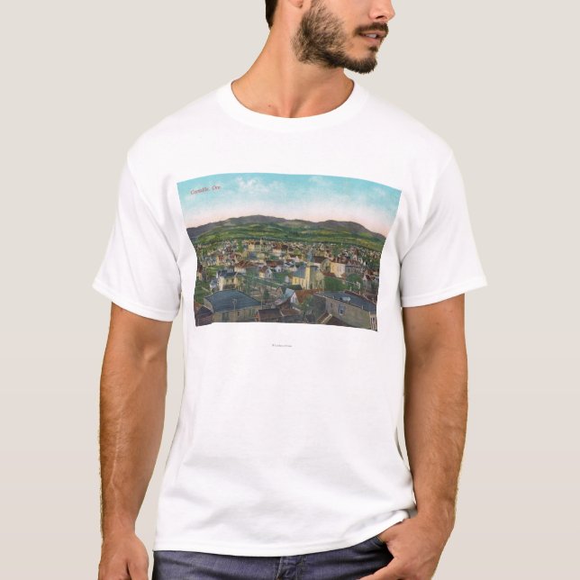Camiseta Vista aérea del CityCorvallis, O (Anverso)