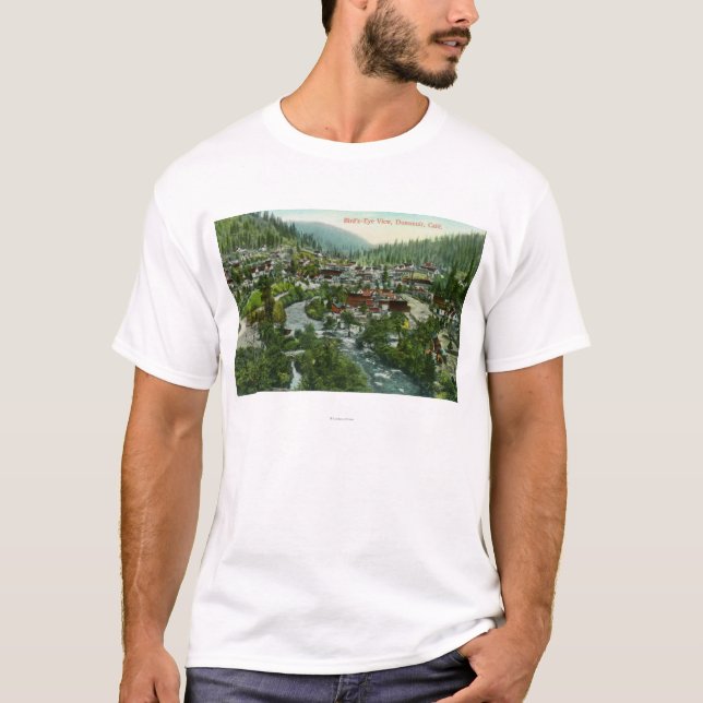 Camiseta Vista aérea del CityDunsmuir, CA (Anverso)