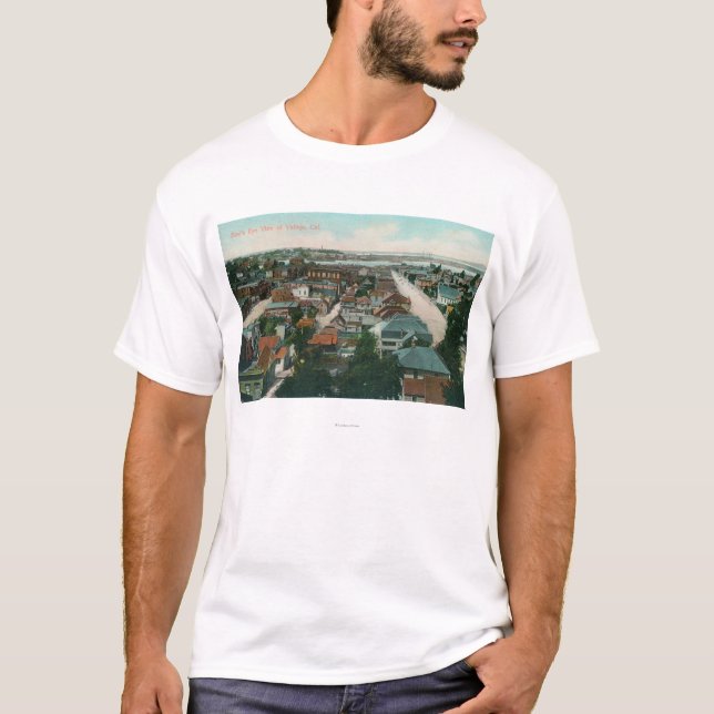 Camiseta Vista aérea del CityVallejo, CA (Anverso)