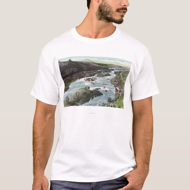 Camiseta Vista aérea del condado de RiverKlamath del (Anverso)