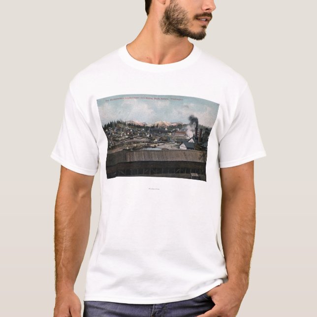 Camiseta Vista aérea del eje y de la ciudad de mina (Anverso)