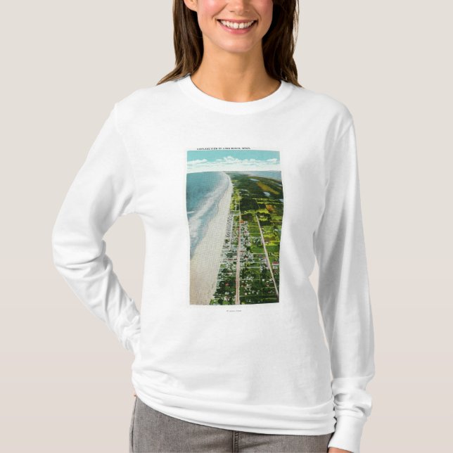 Camiseta Vista aérea del frente al mar (Anverso)