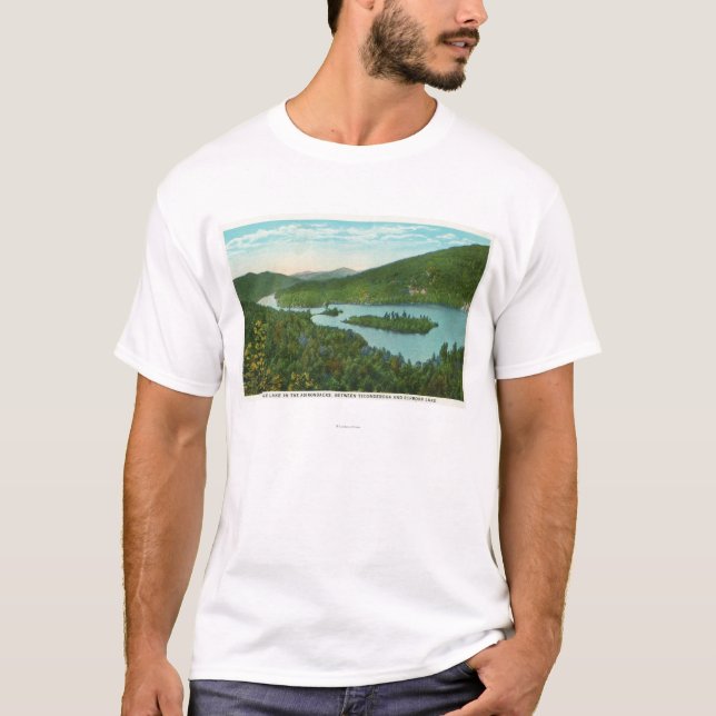 Camiseta Vista aérea del lago (Anverso)