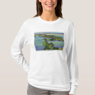 Camiseta Vista aérea del lago, de la fractura de NY y del