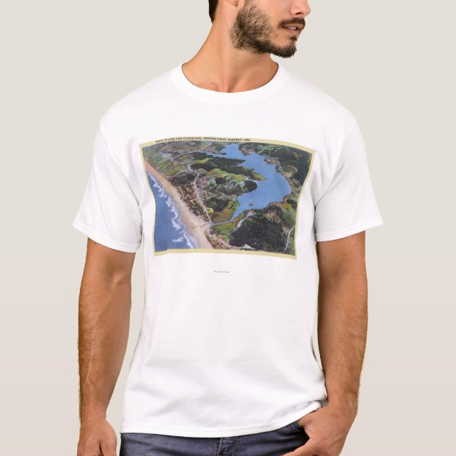 Camiseta Vista aérea del lago devil's (Anverso)