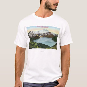 Camiseta Vista aérea del lago Garibaldi y del soporte