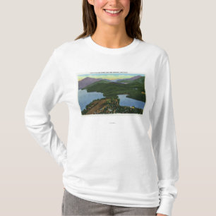 Camiseta Vista aérea del Lake Placid y del lago mirror