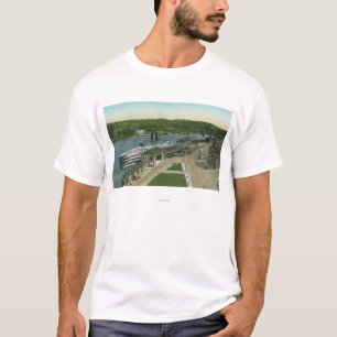 Camiseta Vista aérea del muelle de la navegación del Huds