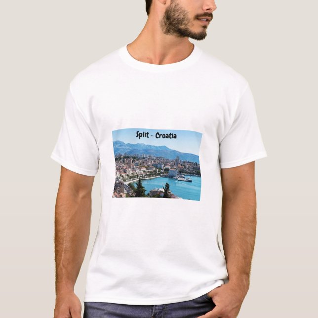 Camiseta Vista aérea del paseo marítimo de la ciudad de Spl (Anverso)