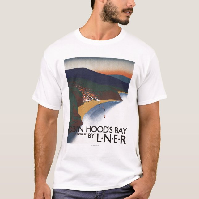 Camiseta Vista aérea del poster del ferrocarril de la bahía (Anverso)