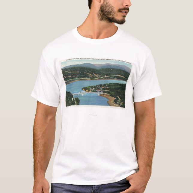 Camiseta Vista aérea del puente de dioses (Anverso)