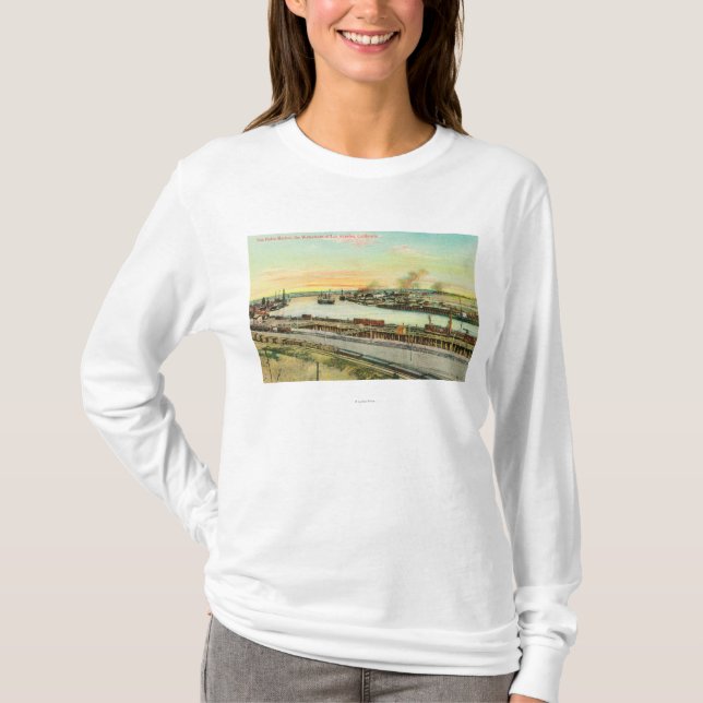 Camiseta Vista aérea del puerto de San Pedro (Anverso)