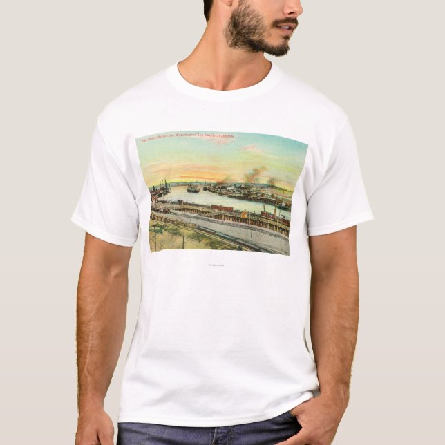 Camiseta Vista aérea del puerto de San Pedro (Anverso)