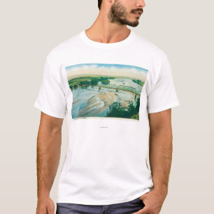 Camiseta Vista aérea del río y del puente