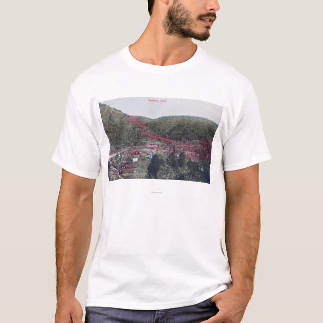 Camiseta Vista aérea del TownColoma, CA (Anverso)