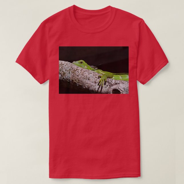 Camiseta Vista alternativa del lagarto verde (Diseño del anverso)
